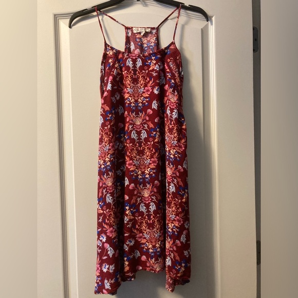 Juniors Pink Rose Sundress size large - Picture 1 of 5